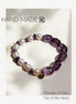 Amethyst & Freshwater Pearl Elastic Bracelet | Quinn Jewelry