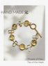 Citrine & White Crystal Gold Chain Bracelet | Quinn Jewelry