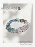 Aquamarine & White Crystal Beaded Bracelet | Quinn Jewelry