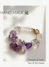 Amethyst & White Crystal Cluster Charm Bracelet | Quinn Jewelry